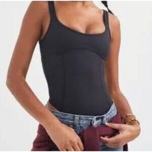 For Love And Lemons Black Whimsical Goth Festival Basic Bodysuit Size Small